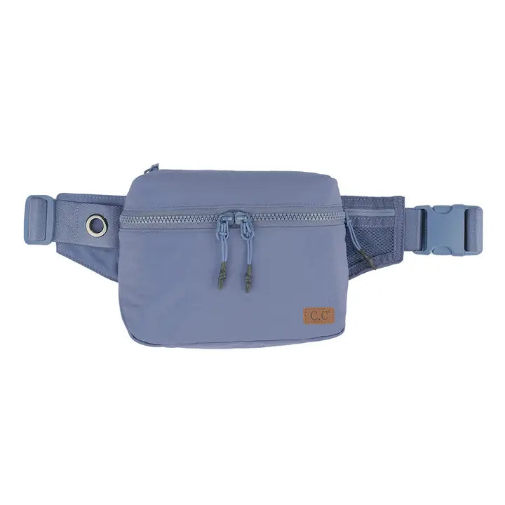 C.C. Double Zipper Chest Bag