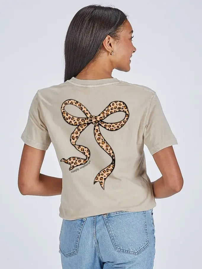 Simply Southern Cheetah Bow Tee