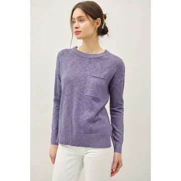 Blair Round Neck Sweater in Dusk