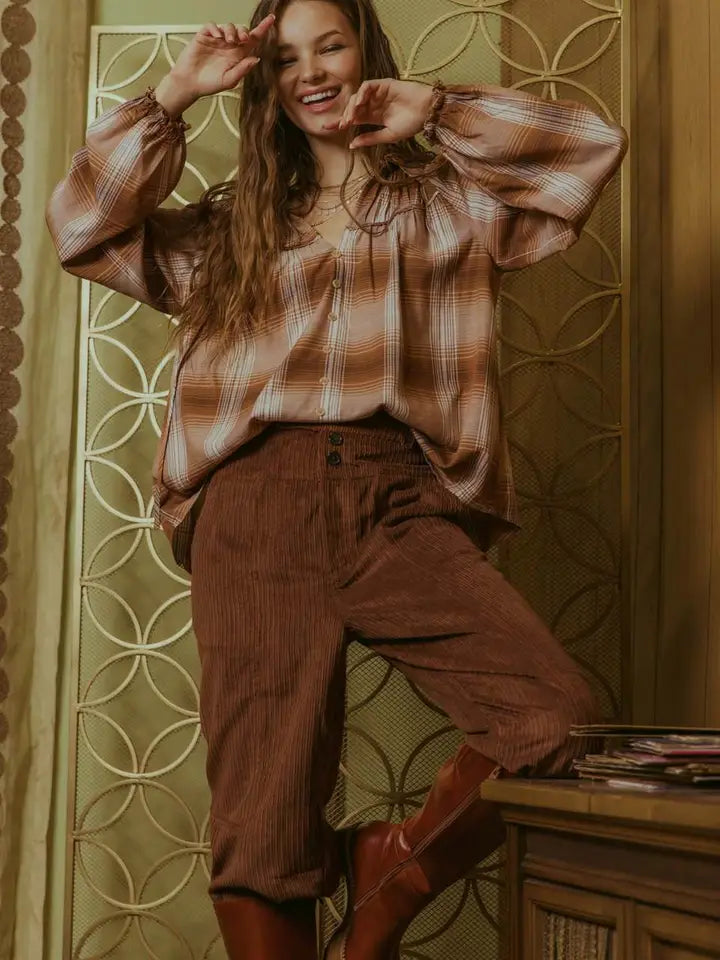 Bella Plaid Blouse