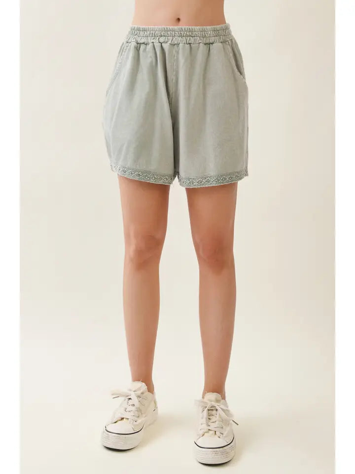Rylee Mineral Washed Shorts