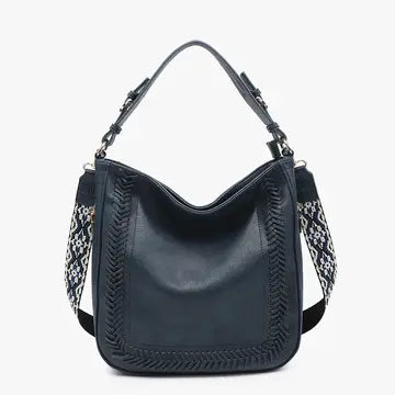 Aris Navy Hobo Satchel Bag