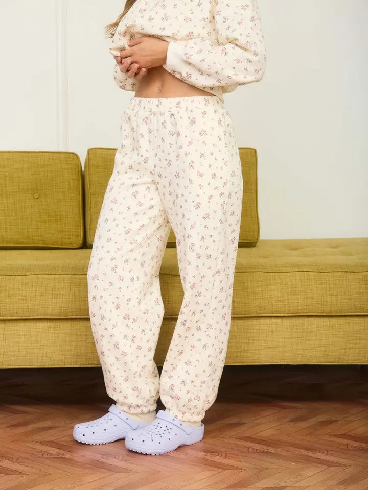 Farrah Floral Cuffed Joggers