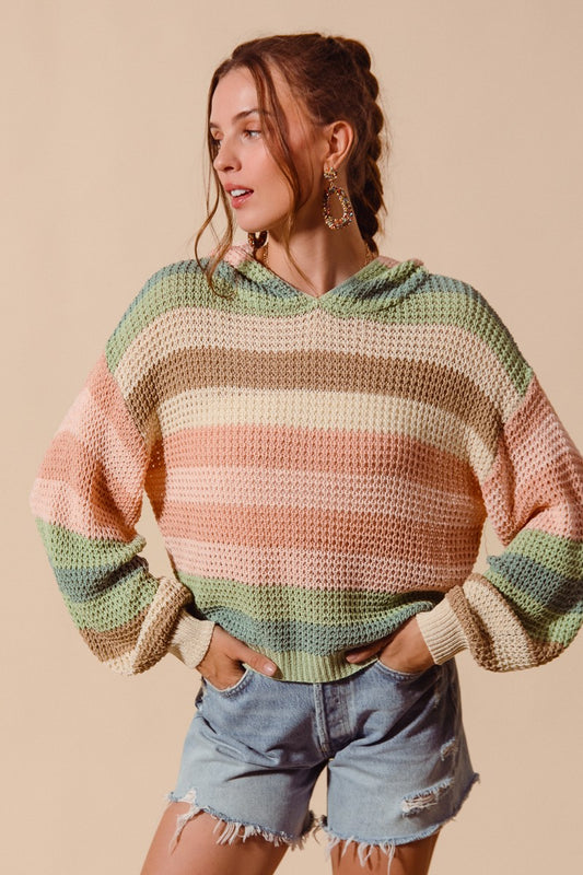 Cara Striped Loose Fit Light Sweater