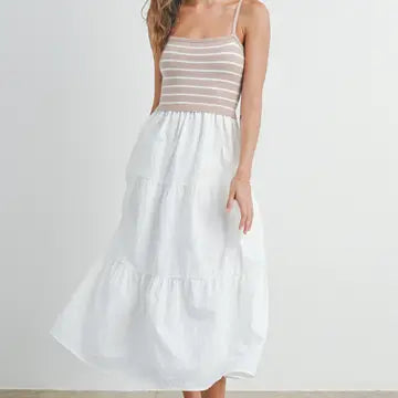 Sloan Striped Tiered Dress