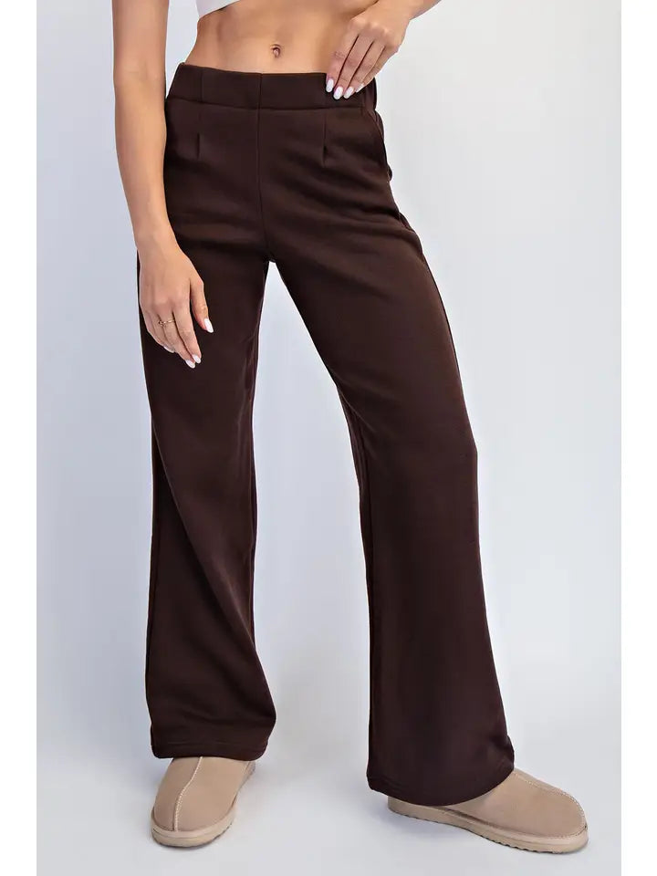 Odyssey Pleated Fleece Trouser -Espresso
