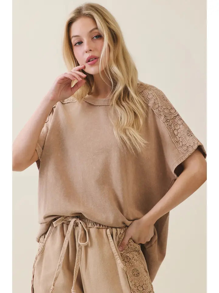 Tatum Boho Top in Latte