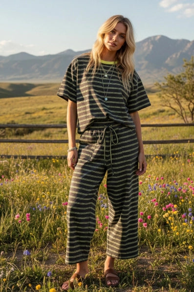 Alyx Relaxed Fit Set in Charcoal/ Lime
