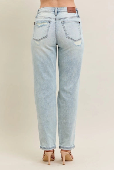 Judy Blue Medium Rise Single Cuff Denim