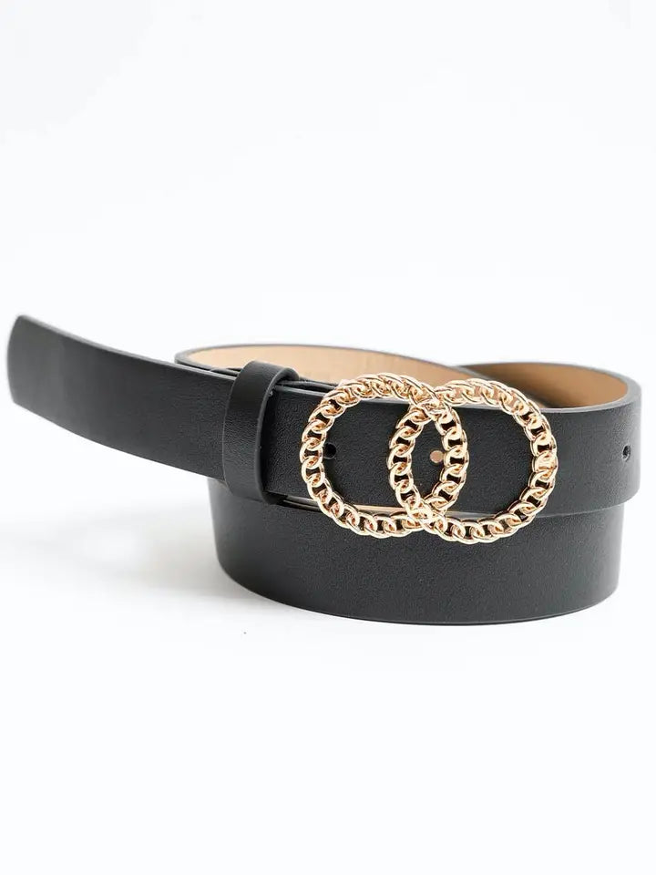 Double Chain Belt in Black