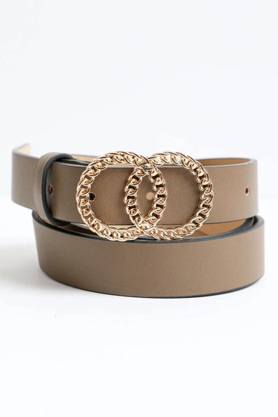 Double Chain Belt in Khaki