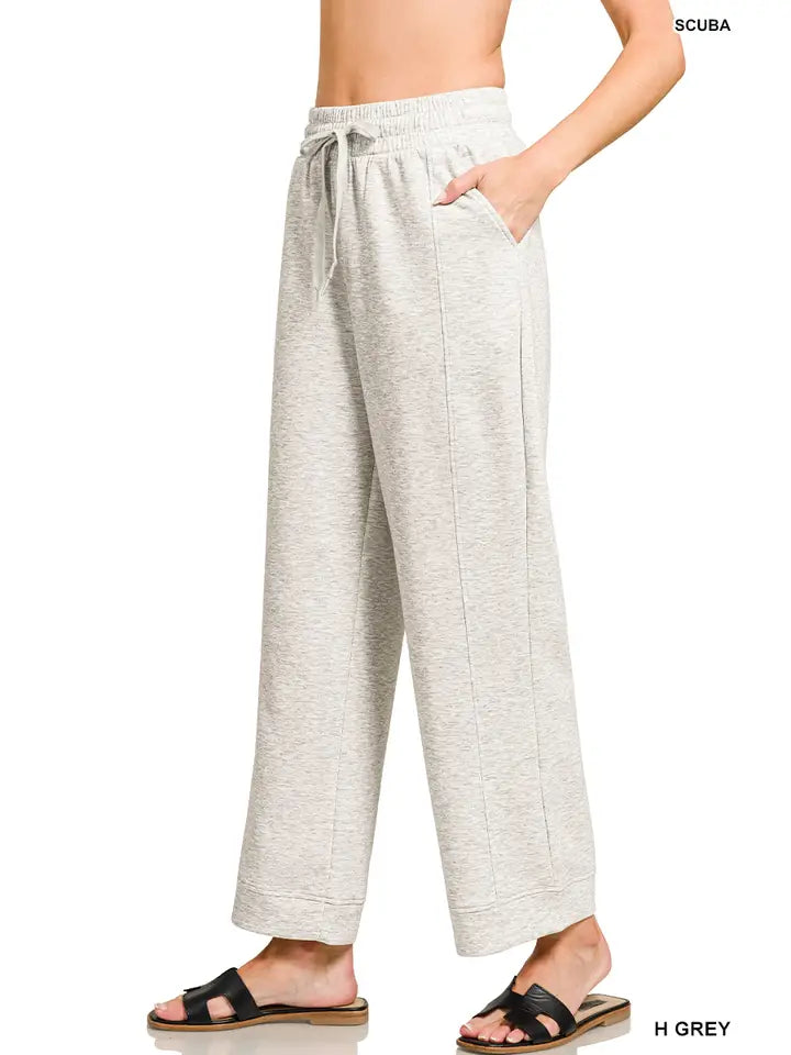 Kinley Drawstring Pants in Heather Grey