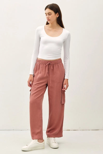 Tencel Cargo Pant in Marsala