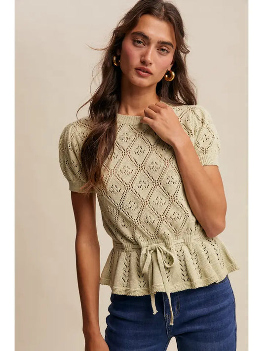 Krista Peplum Knit Top