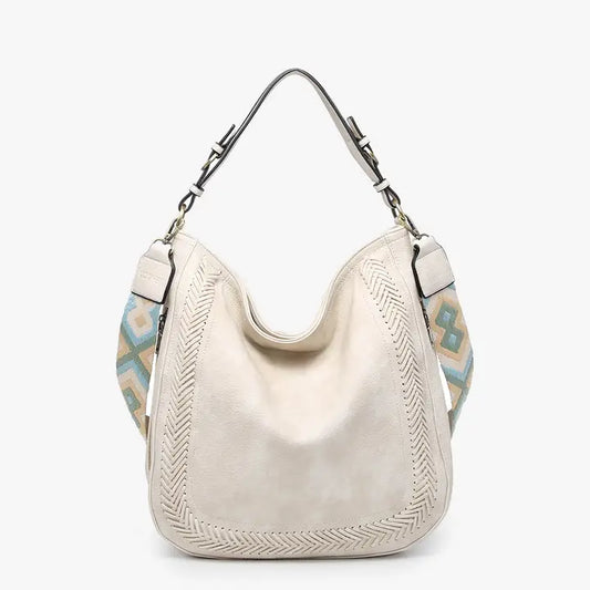 Aris White Hobo Satchel Bag