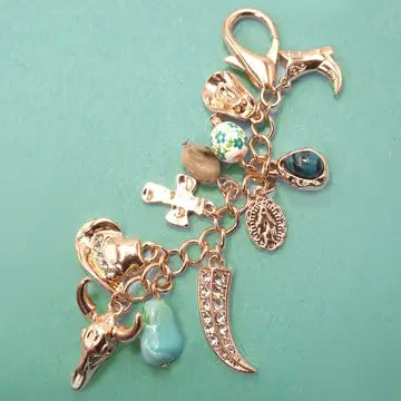Western Bag Charm in Turquoise