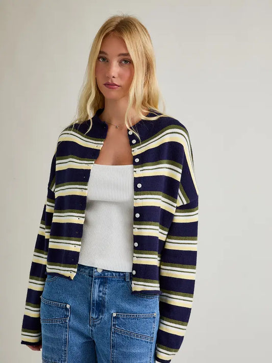 Scottie Striped Cardigan