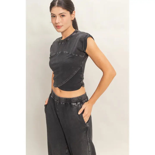 Haut Shot Jogger Set in Black