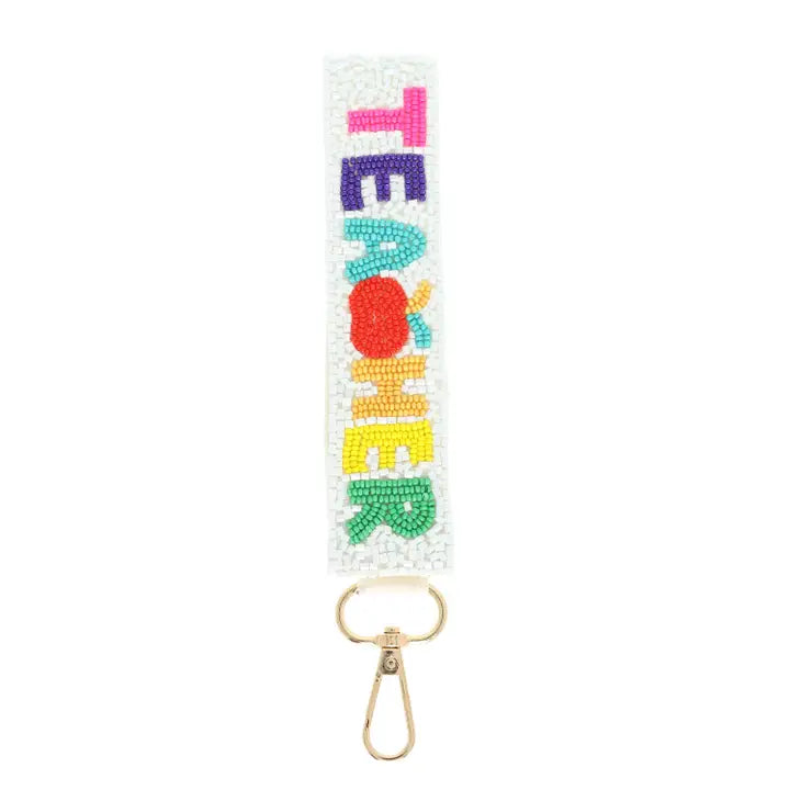 Teacher Beaded Keychain