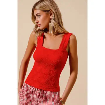 Bryleigh Seemless Tank in Red