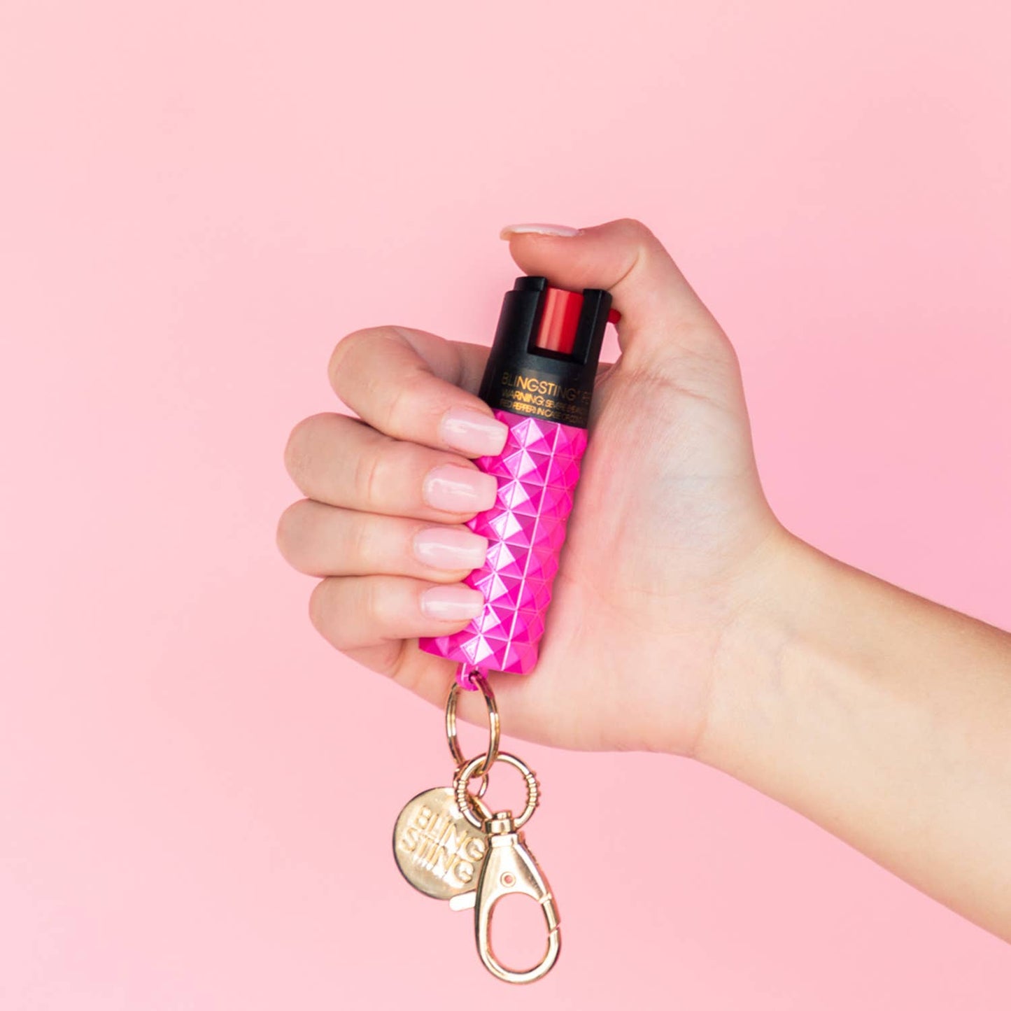 BLINGSTING - Pepper Spray | Metallic Pink Studded