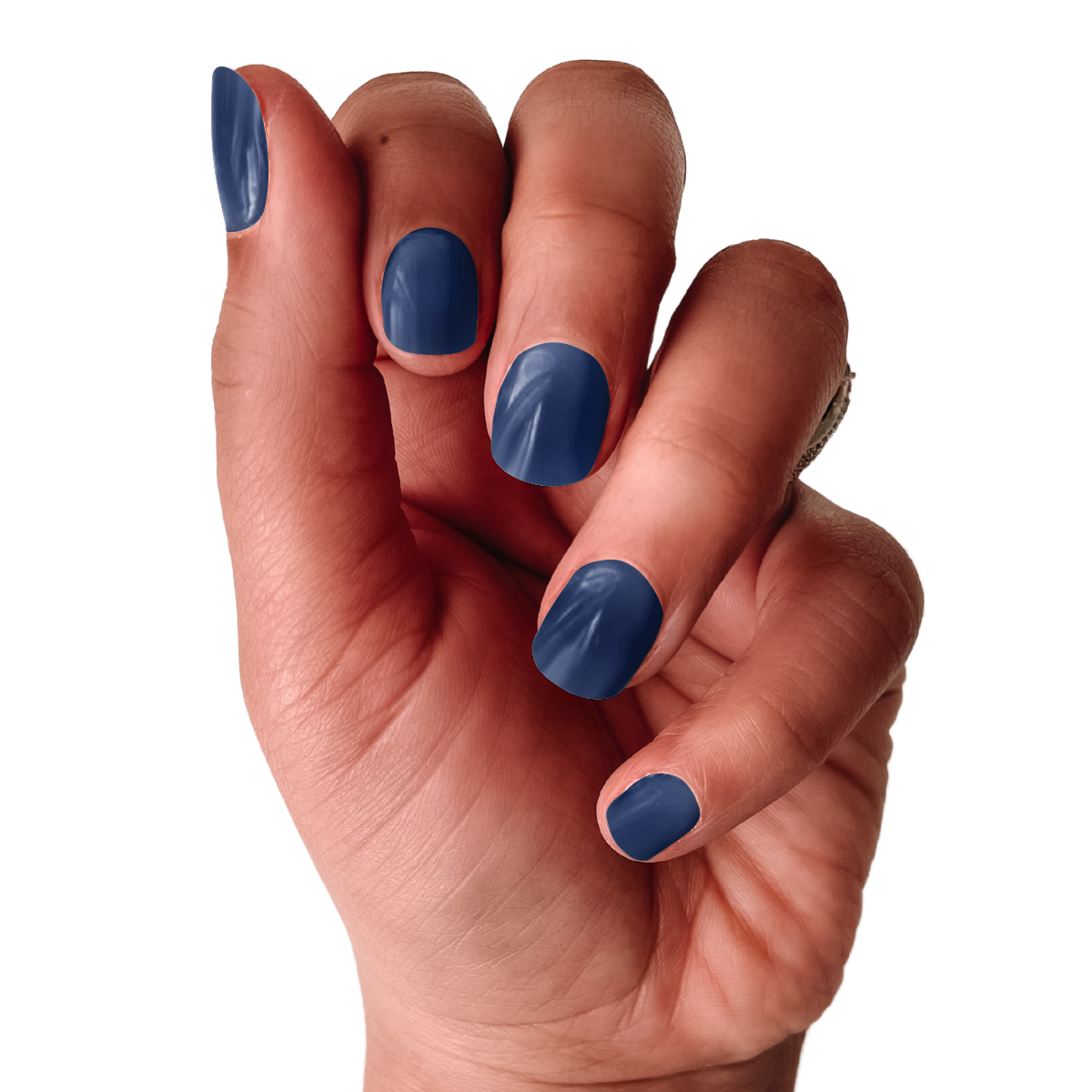 Ivy & Ash - Midnight Blue | Dark Winter Blue Pearl Finish Nail Wraps