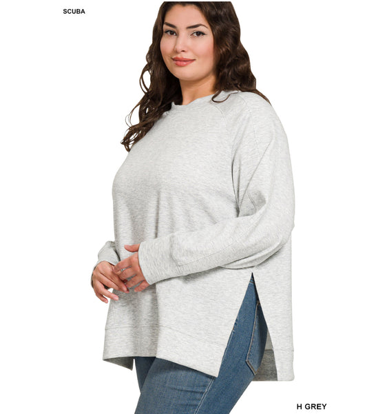 Presley Butter Soft Top in Heather Grey