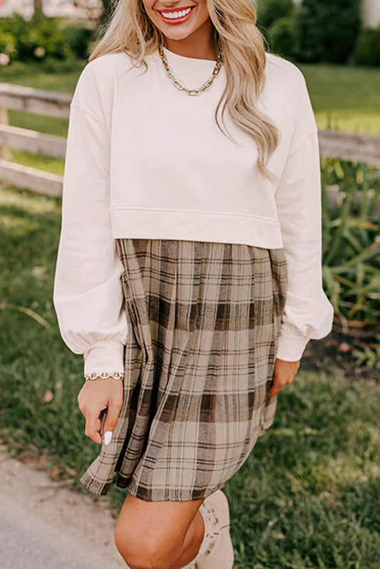 Plaid Layered Dress