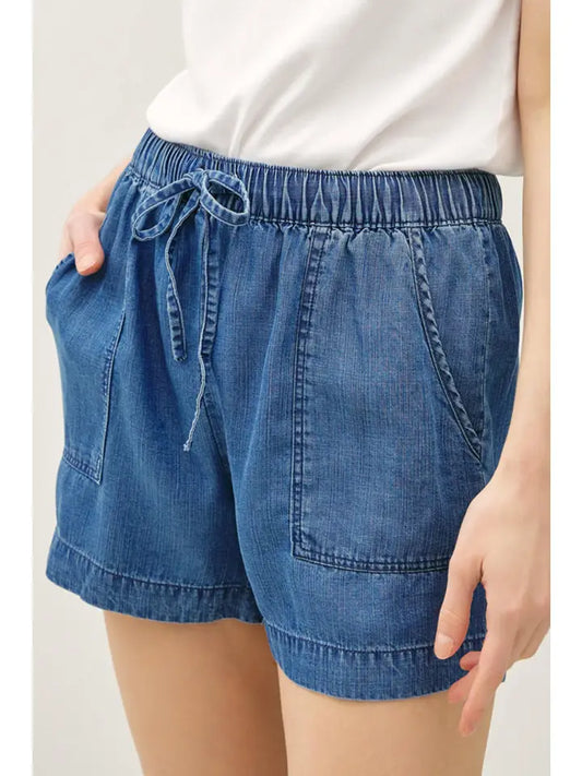 Denim Blue Tencel Short