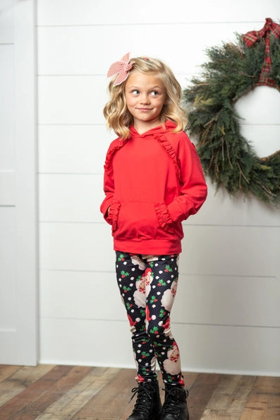 Kids Santa Pocket Hoodie and Legging Set Final Sale