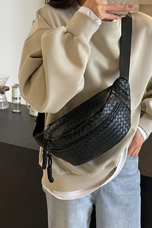 Woven Oversized Chest Bag