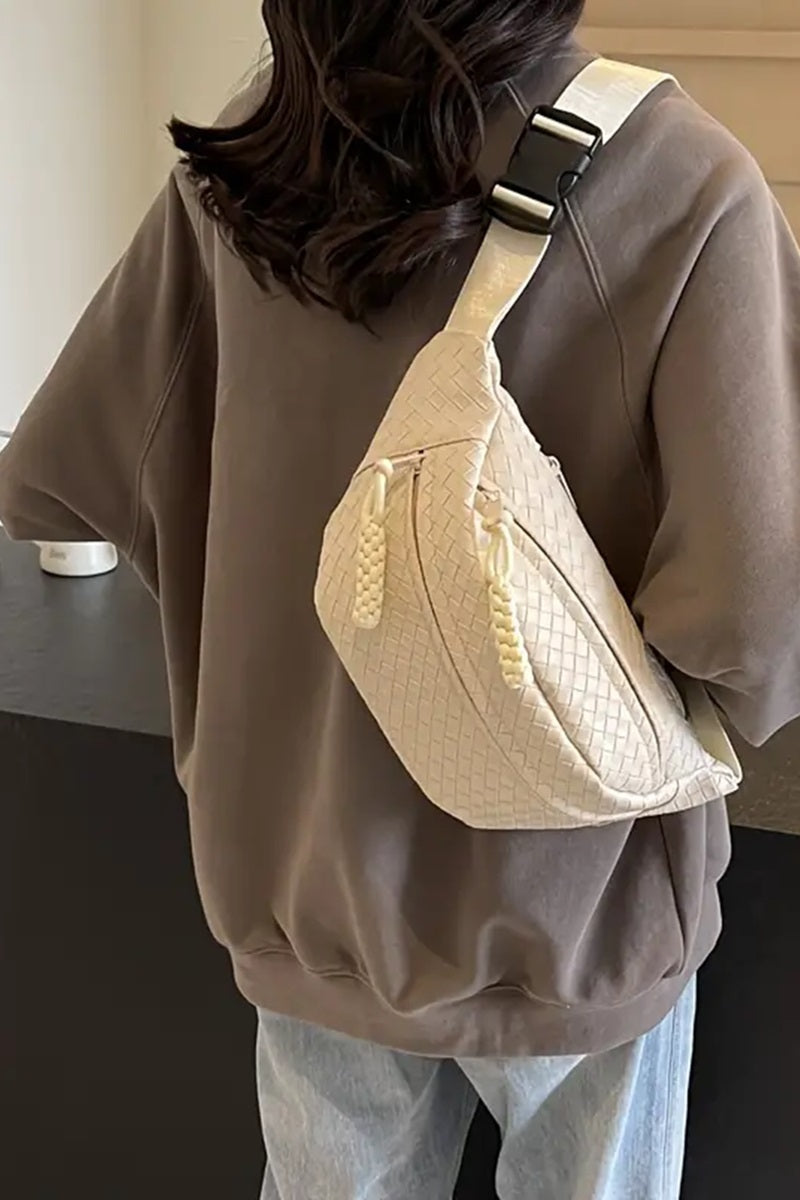 Woven Oversized Chest Bag