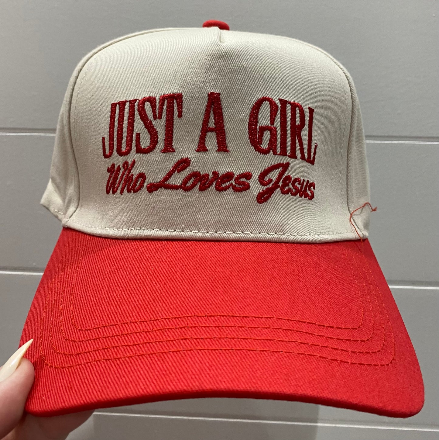 Just A Girl Hat in Red