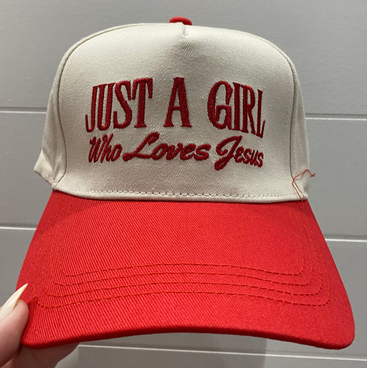 Just A Girl Hat in Red