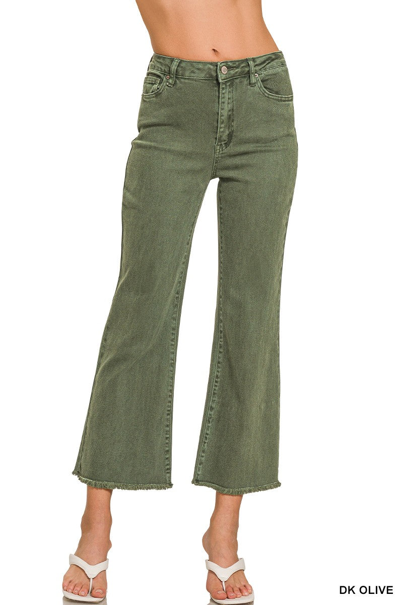 Olive Wash Colored Denim