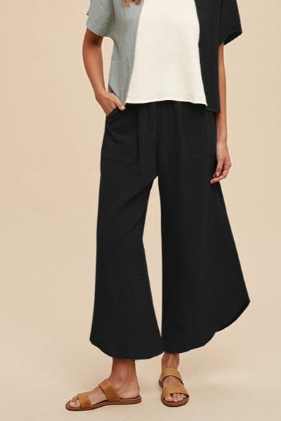 Baylor Gauze Pant in Black