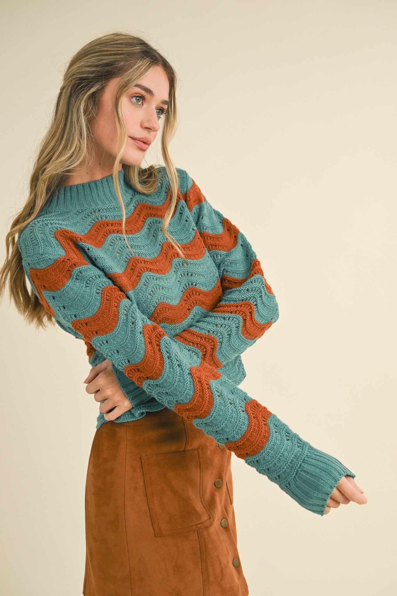 Waverly Sweater in Teal