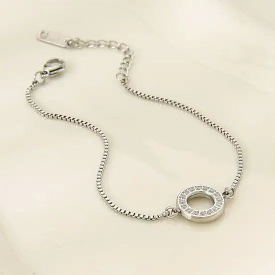 Silver Gemstone Bracelet