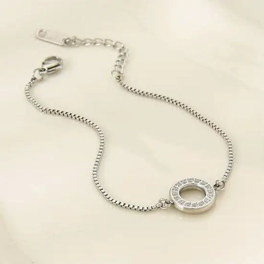 Silver Gemstone Bracelet