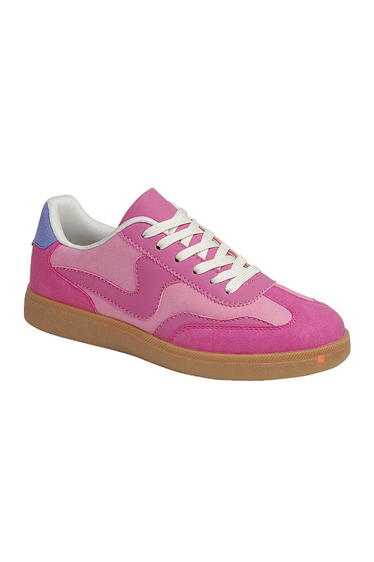 Low Platform Sneaker in Fuchsia