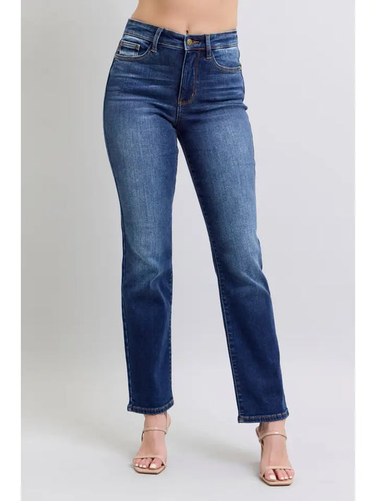 Jane Vintage Wash Thermal Straight Jeans