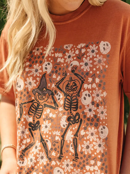 Dancing Skeleton Graphic Tee
