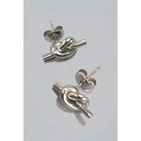 Silver Knot Earrings