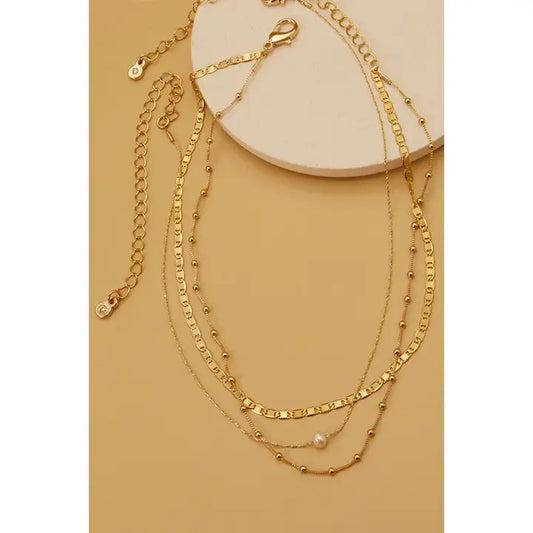 Gold Layered Choker Necklace