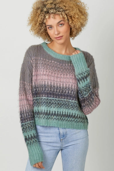 Taylyn Sweater in Lilac/Sage