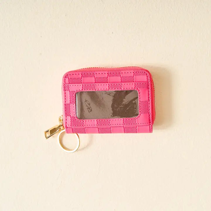 Urban Check Belt Bag & Wallet in Pink