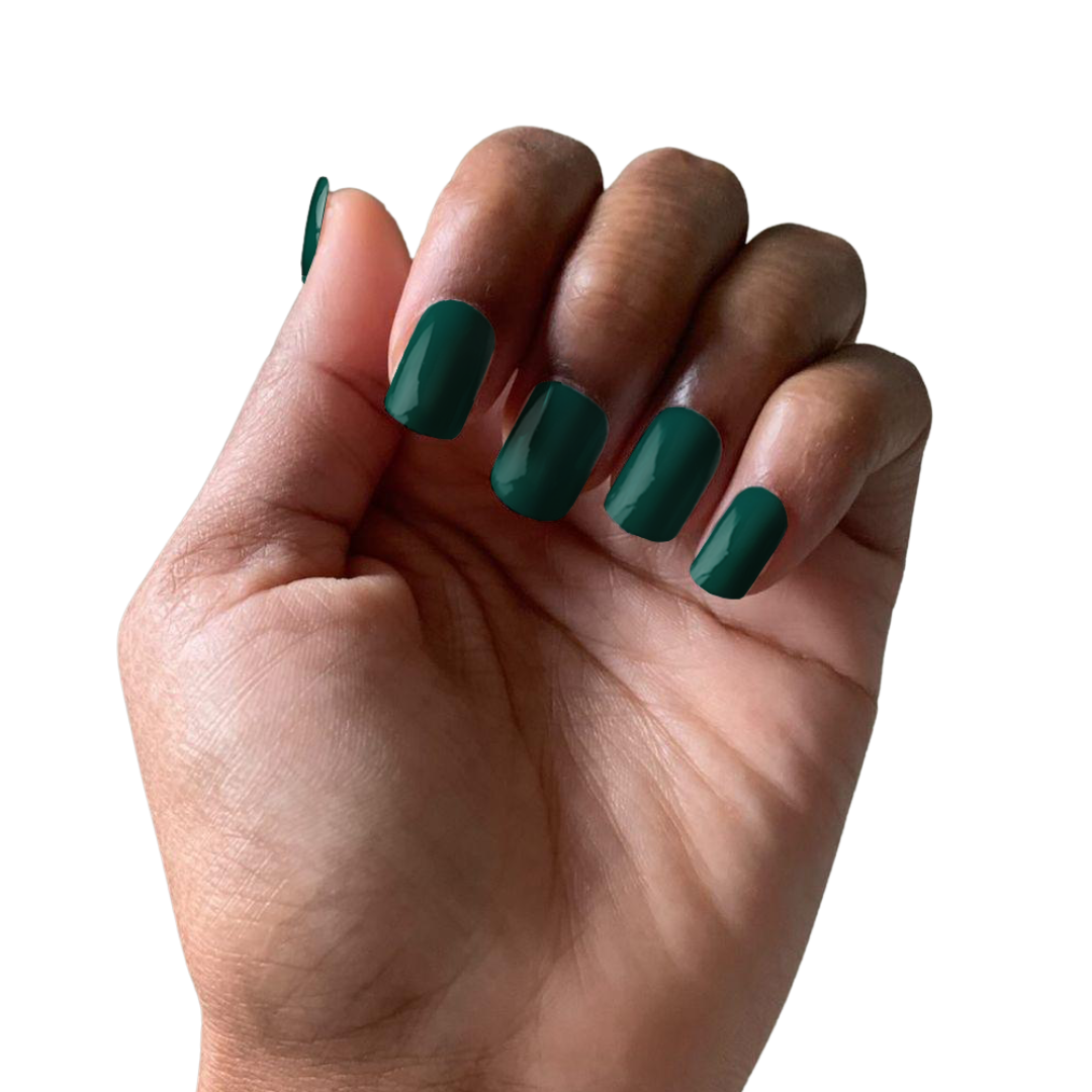 Ivy & Ash - Deep Forest Green | Dark Green Fall & Winter Solid Nail Wrap