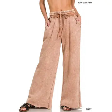 Everyday Fleece Sweat Flares in Rust