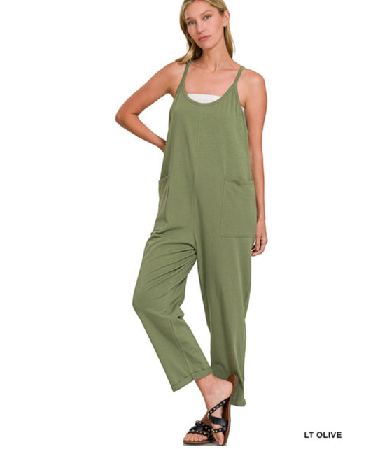 Teegan Jumpsuit in Lt Olive