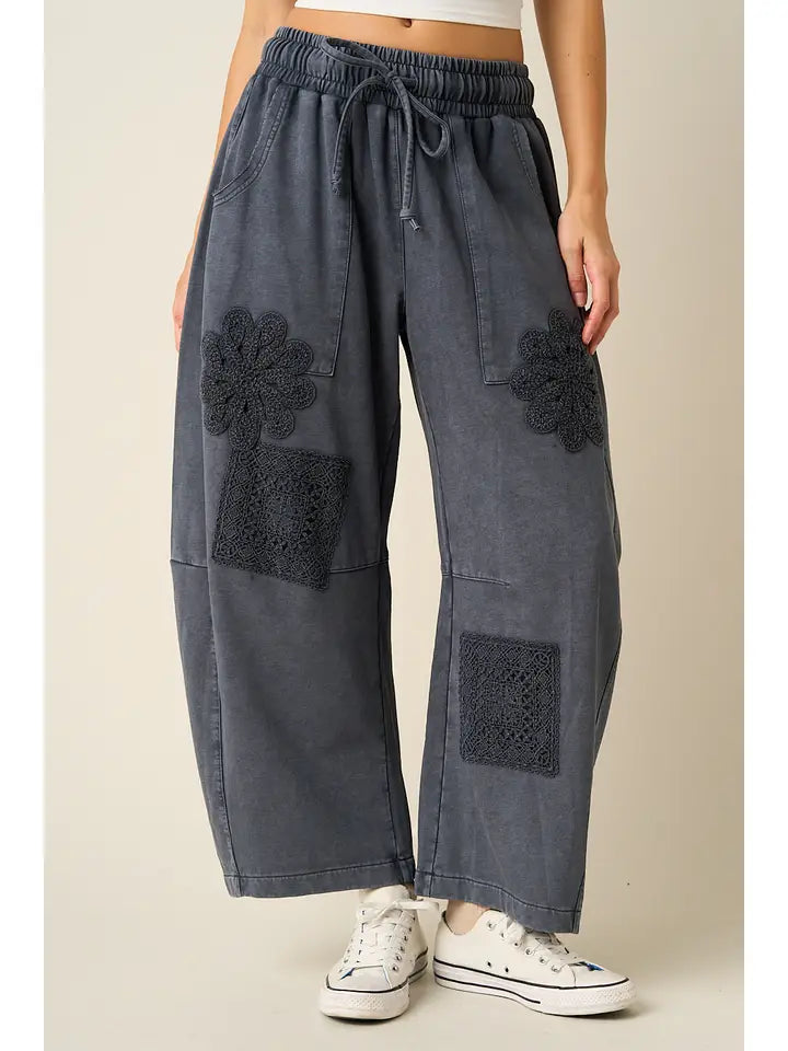 Peyton Patchwork Pants in Indigo